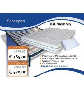 kit memory foam - Kit Materasso + Rete - Shop Online