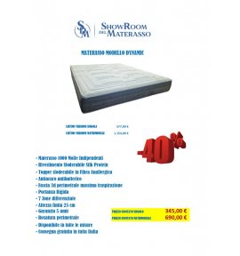 Materasso 1000 Molle indipendenti e Memory Foam Modello Dynamic, tutte le misure disponibili